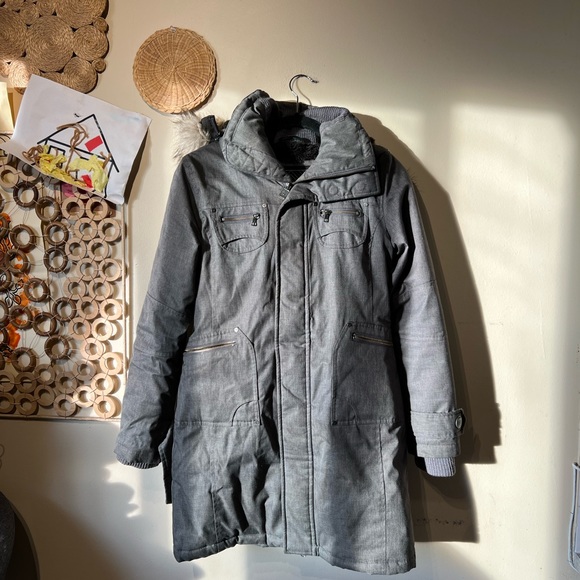 Aritzia TNA size xs gray parka hooded jacket…. - Picture 3 of 8